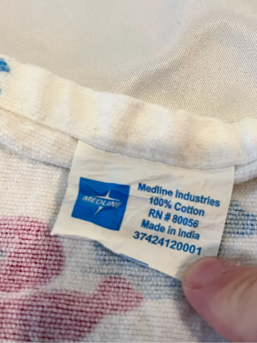 Vintage Medline Duck Baby Receiving Blanket Hospital Cotton